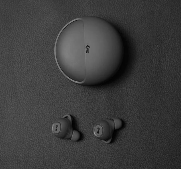 YX1 Wireless Earphones — in use